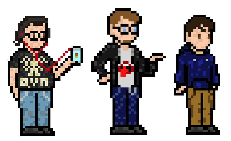 8 Bit image of Jacob, Matt, and Sean